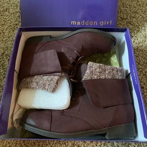 Burgundy Madden Girl boots